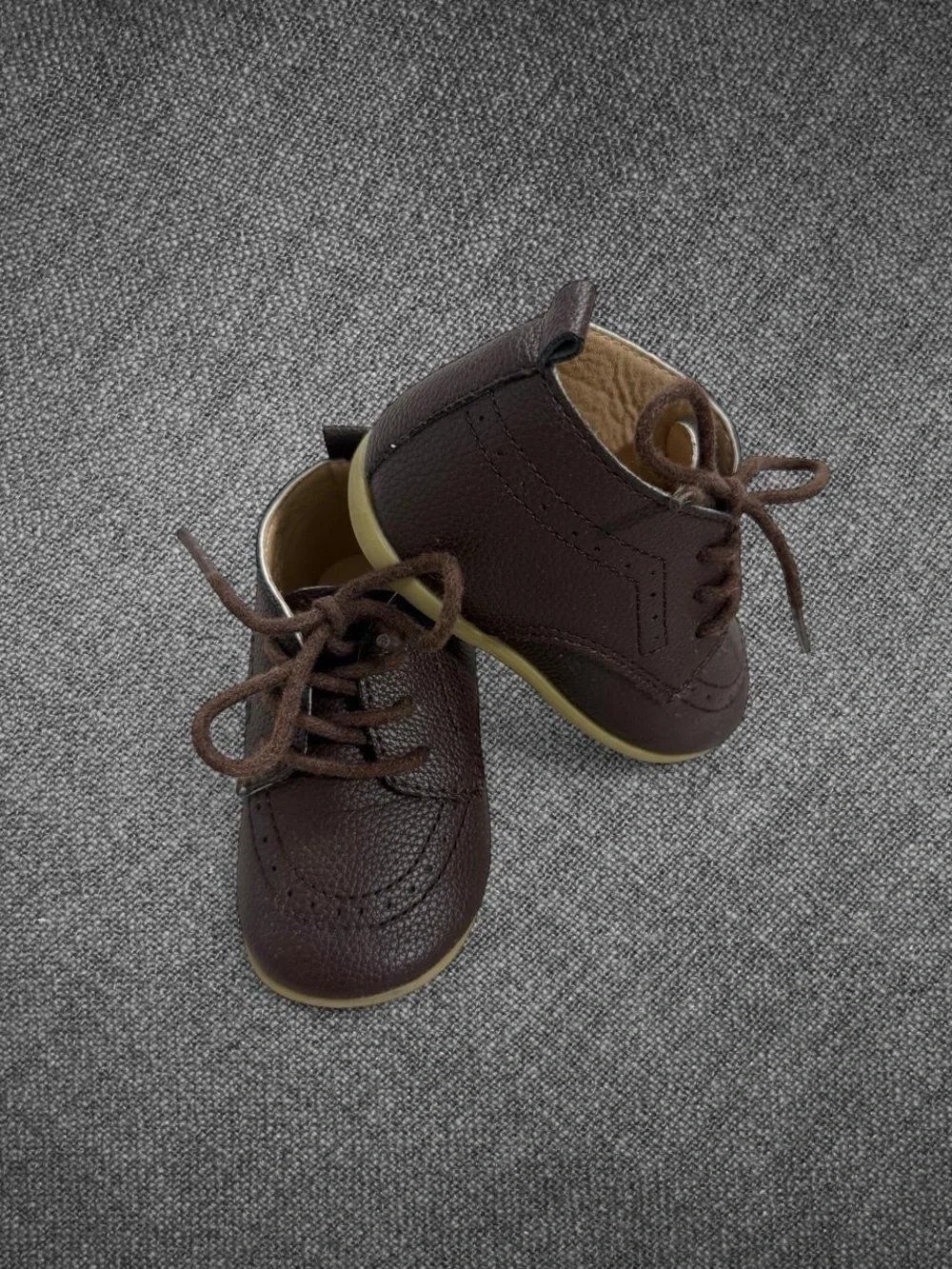 Toddler Brown Lace-Up Dress Boots Size 4 Classic Formal Shoes